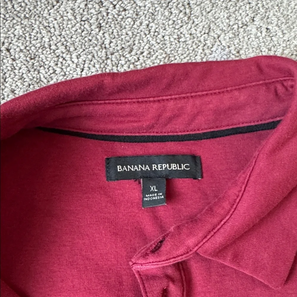 Banana Republic Red Polo Shirt SIZE XL Classic Fit Short Sleeve